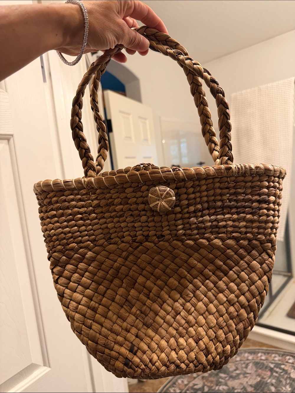 True2U Aubrette Woven Tote Bag Beach Spring Summer